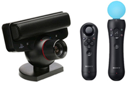 Sony’s Playstation Eye Camera (left) & Move (right)